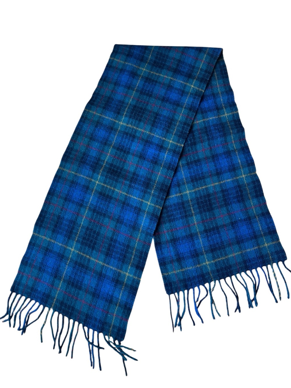 Vintage Highland Home Industries 100% Wool Tartan Scarf Made in Scotland
